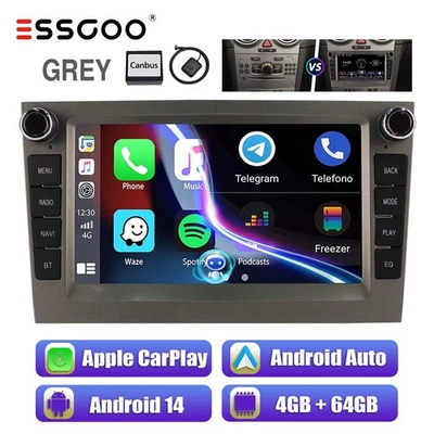 Für Opel Astra H Corsa C D Zafira Android 14 4+64G Autoradio Carplay GPS RDS BT - Bild 1 von 4