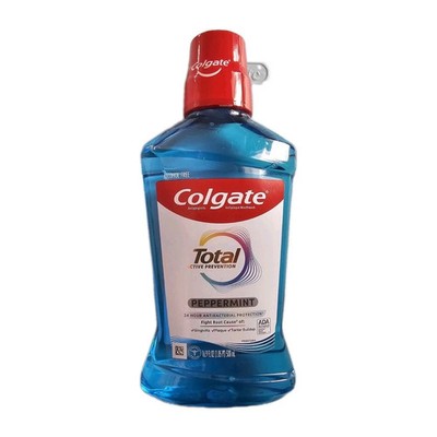 Colgate Total Alcohol Free Mouthwash, Peppermint, 33.8 fl oz, Exp: 05-2027 