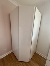 White Gloss Corner Wardrobe 1 Door