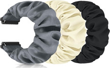 Scrunchies Watch Bands Compatible with 16mm 18mm 19mm 20mm 22mm Quick Release Re