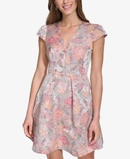 Vince Camuto Floral Jacquard Fit & Flare Dress Women's Size 12 NWT