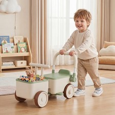 3-in-1 Kids Ride On Push Car, Foot-to-Floor Sliding Car for Toddler w/ Rope