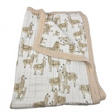 Little Unicorn Cotton Muslin Toddler Comforter Blanket Quilt Multi Layer Llamas