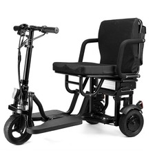Lightweight Foldable Electric Mobility Scooter, 300 W 20 Miles Range, Solid Tire