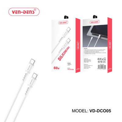 USB C Kabel 1m schwarz TPE Silikon geflochten Schnellladen Typ-C auf Typ-C robust