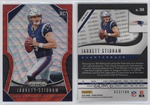 2019 Panini Prizm Rookies Red Wave Prizm /149 Jarrett Stidham #308 Rookie RC