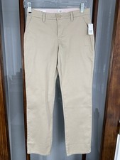 New Gap Kid's Unisex Tan Khaki Pants 14 Straight Leg Pockets Adjustable Waist