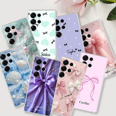 Bow Customized Silicone Phone Case Cover For Samsung Galaxy A17 A35 S25 S26 Plus