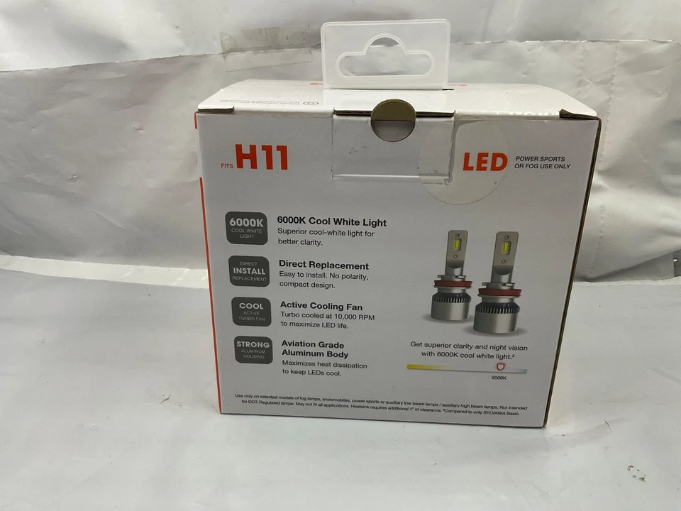 Sylvania H11 LED Powersport Headlight Bulbs Off-Road / Fog Lights - 2 PC - Image 3 of 4