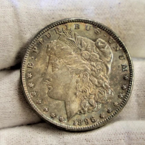 Supertoner 1896 US Morgan Silver Dollar $1 Unc
