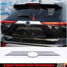 Rear Trunk Tail Gate Door Lid Cover For Toyota Highlander 20-2024 Chrome Silver