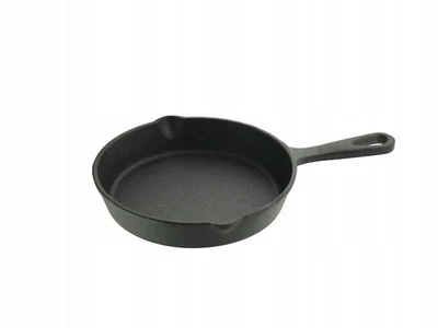 Gusseiserne Bratpfanne 15 cm, ideal zum Servieren von Speisen, massiv gegossen - Bild 1 von 4