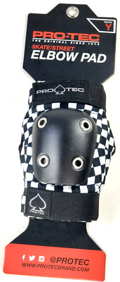Pair - PRO-TEC Skate & Street ELBOW PAD, Black Checker, Youth