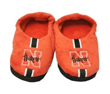 Nebraska Cornhuskers Size X-Large Youth Stripe Slippers NEW Slide Shoes House