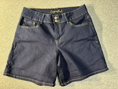 COPPERFLASH High Rise Bermuda  Women's Denim Shorts 12 Distressed NWOT