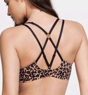 NEW! Victoria's Secret Front Fastening Push Up Bra Animal Print! 34D | eBay