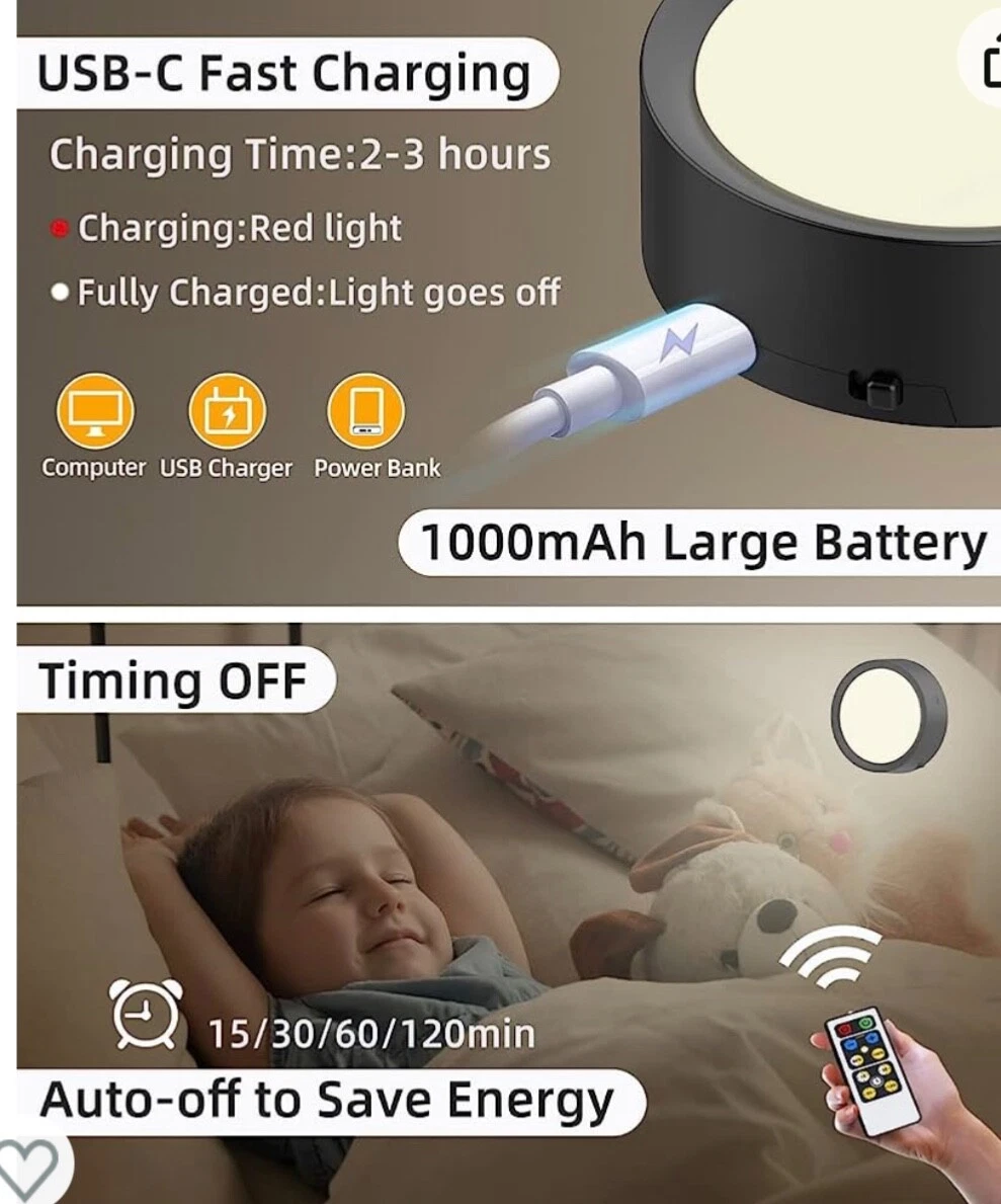 Rechargeable puck lights deals