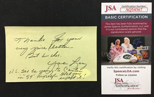 Yale Lary Signed Note JSA (Personalized) AUTO! HOF 1979 Detroit Lions #28 NFL!