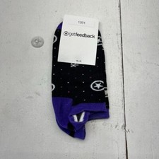 Getfeedback Black Polkadot Ankle Socks Women's One Size NEW