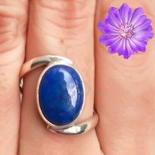 Lapis Lazuli Gemstone 925 Sterling Silver Ring Handmade Jewelry Ring For Gift