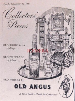 ''OLD ANGUS'' Scotch Whisky Drinks ANZEIGE #3 Small Vintage 1951 Print 670/197