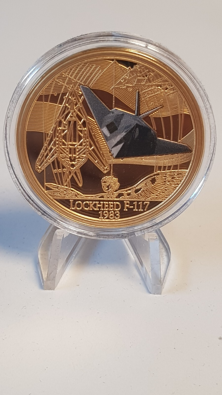 CollectibleHistoryofAviation-LookheedF-117PPGoldPlated