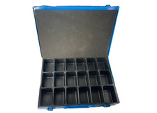 1 Stk. Sortierkasten Sortimentskasten Metallkoffer, Kleinteile Koffer, 18-fach! 
