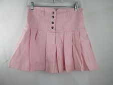 VTG 90's Youth/Girls Cherokee Skirt Size XL Denim Pink Pleated Snap Made in USA