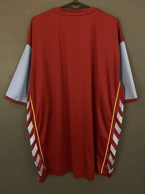 HUMMEL MEN'S FC ASTON VILLA 2005/2006 HOME SOCCER FOOTBALL SHIRT