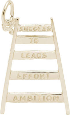 Ladder Of Success Charm von Rembrandt 10K oder 14K Gold oder Sterling Silber