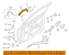 HYUNDAI OEM 18-22 Accent Front Door Lock Hardware-Handle, Outside 82661H5050