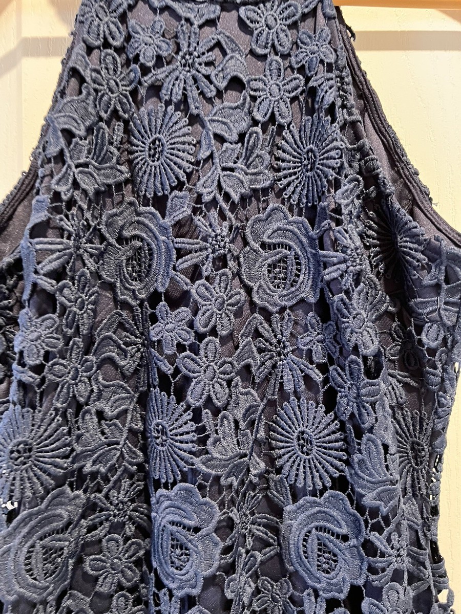 Love Poem Navy Blue Lace Mini Dress size medium | eBay