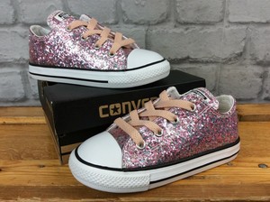 pink all star glitter ox trainers