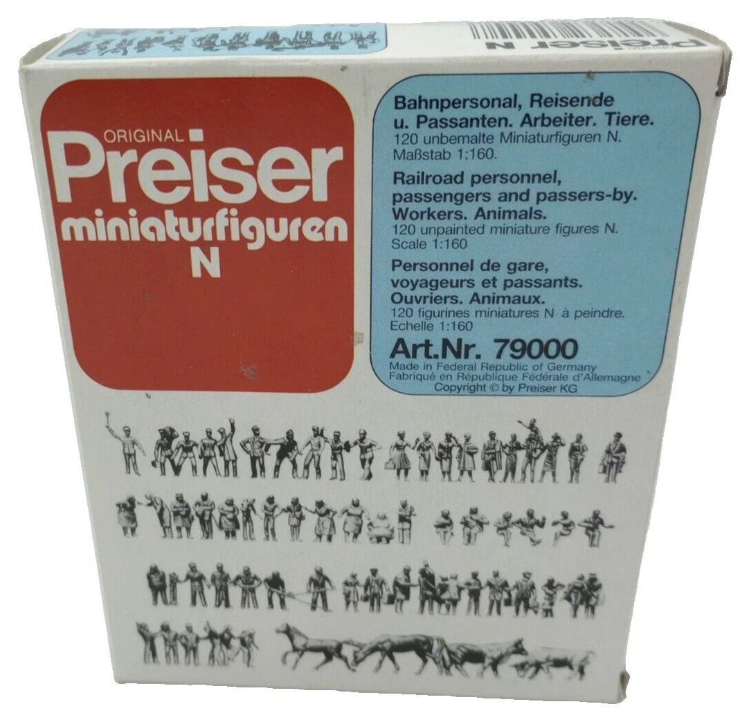 Modelo de plástico blanco Preiser trenes