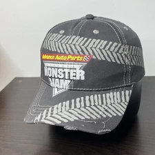 Moster Jam Hat Cap Adult Adjustable Gray Advance Auto Parts Racing Monster truck