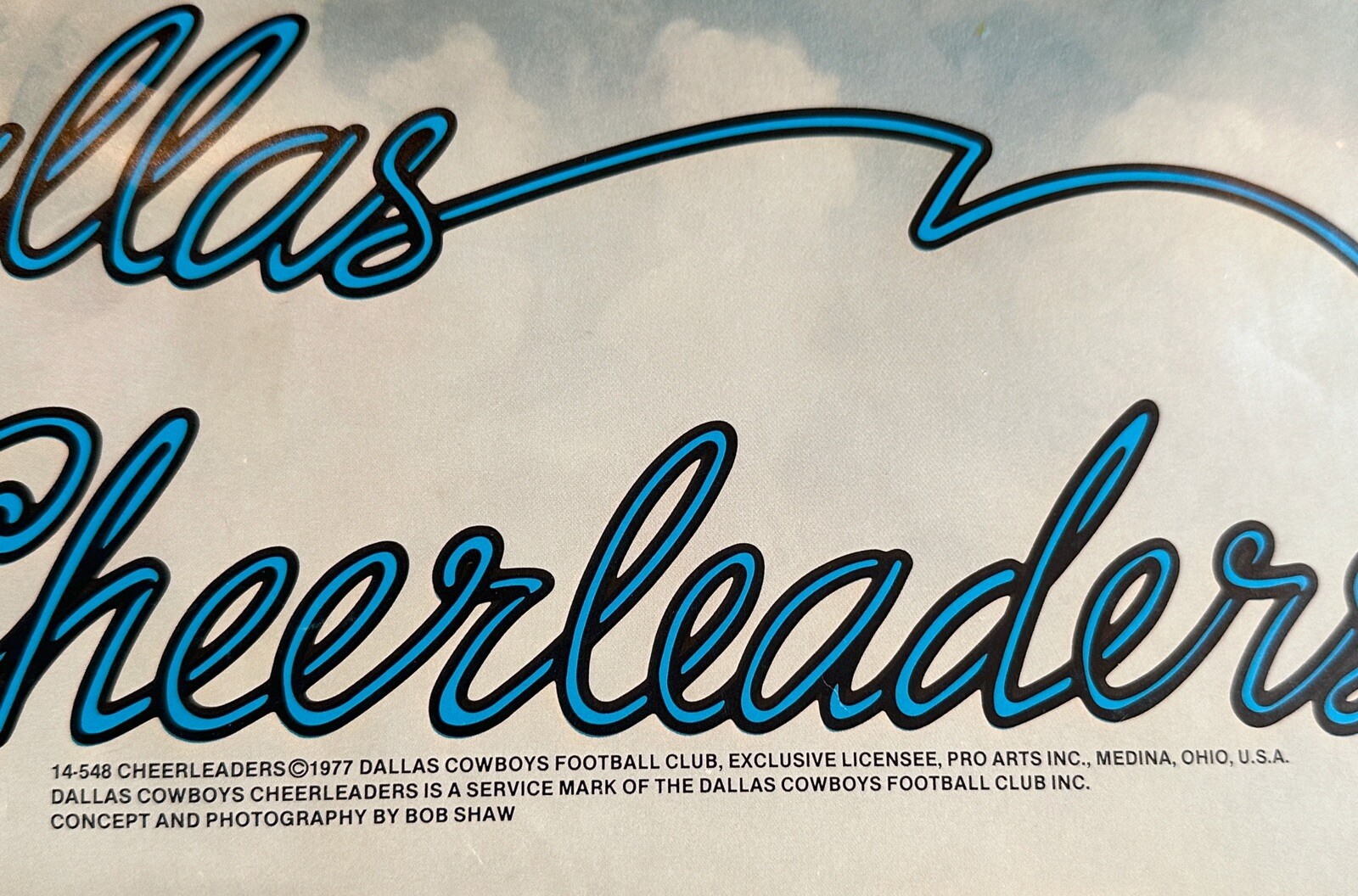 Vintage 1977 Dallas Cowboys Cheerleaders Poster 28"x20 TechRev Blog