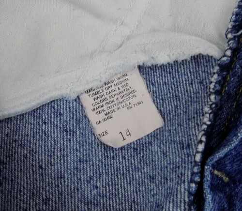 L.L.Bean Freeport, Maine~Vintage Straight Leg Blue Jeans~Size 14~Made In USA - Picture 7 of 7