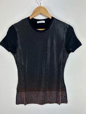 Authentic Ex Sample Piece Versace Collection Embellished Tee Size 40 UK 8
