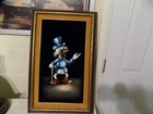 Scrooge McDuck Oil On Felt Painting , Frame Measures 25x16, Norells Art Gallery