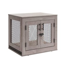 unipaws Dog Crate Furniture, Wooden Dog Kennel for Small Breed, Indoor Decora...