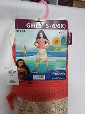 Disney MOANA Princess Dress Size 6/6X Costume/ Dress-up