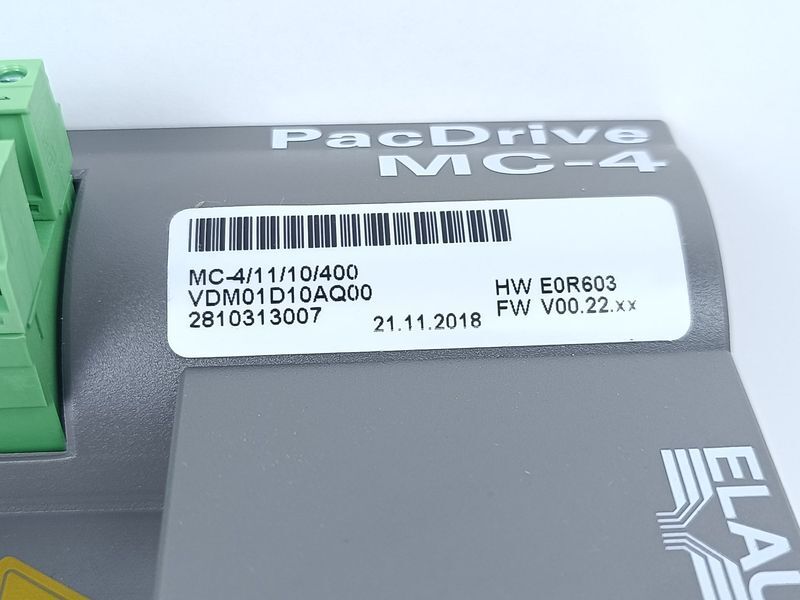 ELAU PacDrive MC-4/11/10/400 VDM01D10AQ00 HW: E0R603 SW:V00.22.xx ...