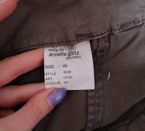 NUOVI pantaloni marroni cotone Annette Görtz "Rob" taglia 40 - Foto 8 di 9