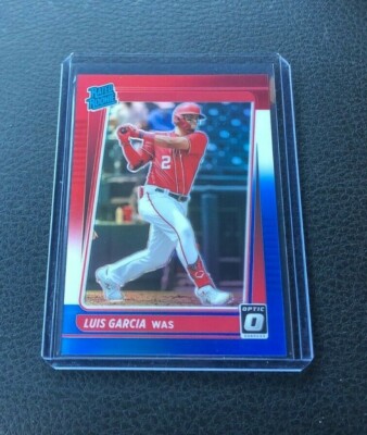 2021 Panini Donruss Optic Luis Garcia Rated Rookie Red White Blue Prizm 140/199
