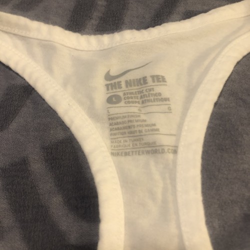 Nike USA USWNT Soccer Crest Racerback White Tank Top Slim Fit (L) 100% Corton - Picture 3 of 12