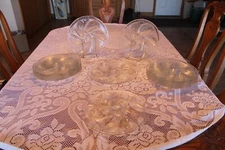 Arcoroc France  J. G. Durand 1970's Set Of 12 Oyster Serving Tray Plates 10-5/8"