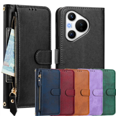 Zipper Leather Wallet Phone Case For Itel S24 A90 A80 Sony Xperia 1 5 10 VIII V