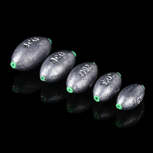 5-10x Weights Line Sinkers Fishing Lead fall Sinker Hook Connector Olive Shaped` - Picture 19 of 25