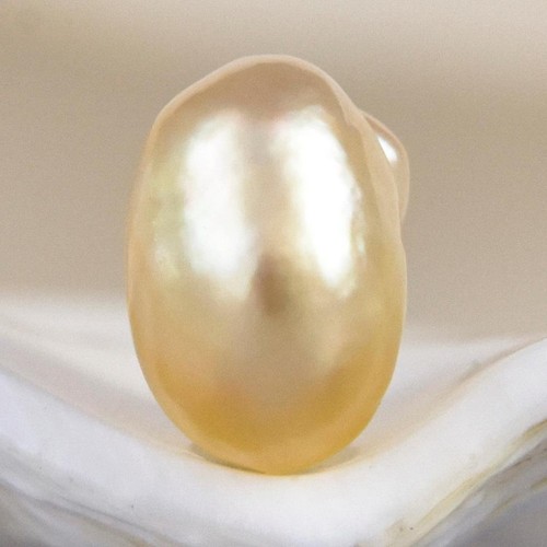 1.30 cts South Sea Keshi Pearl 6.66 mm Bi-color Indonesia undrilled 0.26 g - Picture 6 of 13