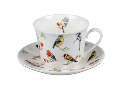 Birdwatch Roy Kirkham Jumbotasse mit Untere 0,4l Fine Bone China Porzellan